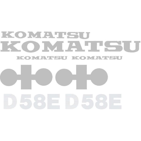 Aftermarket New Komatsu Dozer D58E Decal Set without Stripe KOMD58EDECALSET - main
